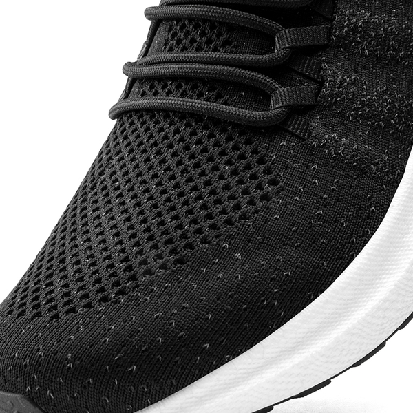 [VitalLife] Men's Knitted Slip-On Casual Sneakers - BLACK - 4